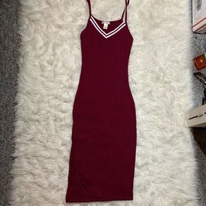 Burgundy Bodycon Dress
